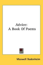 Cover of: Advice: A Book Of Poems