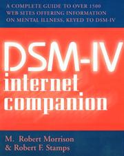 Cover of: The DSM-IV internet companion by M. Robert Morrison, M. Robert Morrison