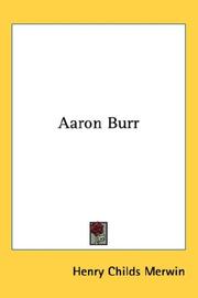 Cover of: Aaron Burr
