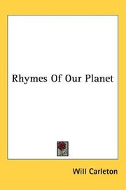 Cover of: Rhymes Of Our Planet by Will Carleton
