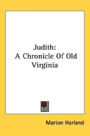 Cover of: Judith by Marion Harland