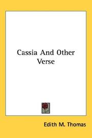 Cover of: Cassia And Other Verse