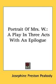 Cover of: Portrait Of Mrs. W. by Josephine Preston Peabody