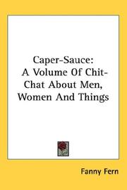 Cover of: Caper-Sauce by Fanny Fern, Fanny Fern