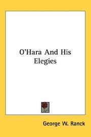 Cover of: O'Hara And His Elegies