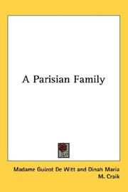 Cover of: A Parisian Family by Madame de Witt née Guizot