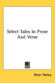 Cover of: Select Tales In Prose And Verse by Peter Parley, Peter Parley