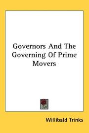 Cover of: Governors And The Governing Of Prime Movers