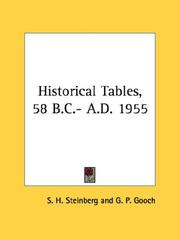 Cover of: Historical Tables, 58 B.C.- A.D. 1955