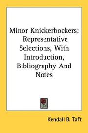 Minor Knickerbockers by Kendall B. Taft