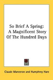 Cover of: So Brief A Spring by Claude Manceron