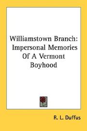Cover of: Williamstown Branch | R. L. Duffus