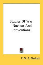 Book cover: Studies Of War | P. M. S. Blackett