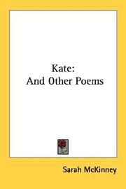 Cover of: Kate: And Other Poems