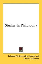 Cover of: Studies In Philosophy