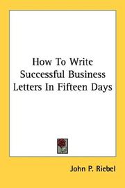 Cover of: How To Write Successful Business Letters In Fifteen Days