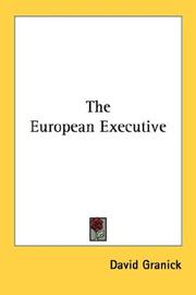 The European executive by David Granick