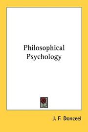 Cover of: Philosophical Psychology