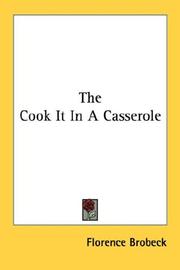 Cover of: The Cook It In A Casserole