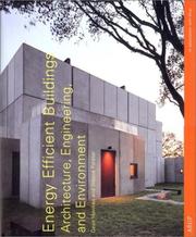 Cover of: Energy Efficient Buildings: Architecture, Engineering, and Environment