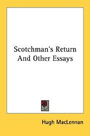 Cover of: Scotchman's Return And Other Essays