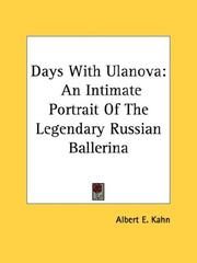 Cover of: Days With Ulanova by Albert Eugene Kahn