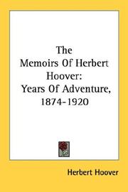 Cover of: The Memoirs Of Herbert Hoover by Herbert Clark Hoover