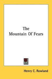 Cover of: The Mountain Of Fears by Henry C. Rowland