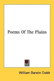 Cover of: Poems Of The Plains | William Darwin Crabb