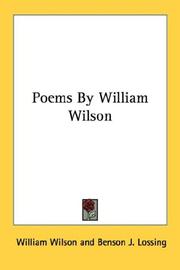 Cover of: Poems By William Wilson