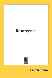 Cover of: Resurgence | Leslie G. Shaw