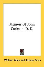 Cover of: Memoir Of John Codman, D. D.