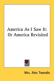 Cover of: America As I Saw It: Or America Revisited