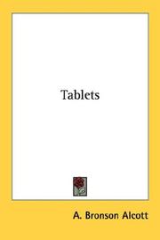 Cover of: Tablets by Amos Bronson Alcott