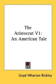 Cover of: The Aristocrat V1: An American Tale
