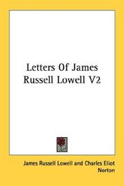 Cover of: Letters Of James Russell Lowell V2 by James Russell Lowell