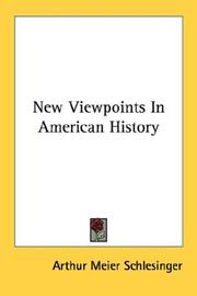 Cover of: New Viewpoints In American History