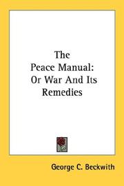 Cover of: The Peace Manual by George C. Beckwith