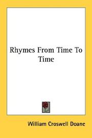 Cover of: Rhymes From Time To Time by William Croswell Doane, William Croswell Doane