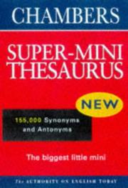 Cover of: Chambers Super-mini Thesaurus