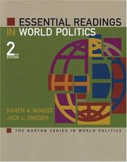 Cover of: Essential Readings in World Politics, Second Edition (The Norton Series in World Politics) by Karen Mingst, Jack Snyder