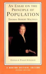 Cover of: An Essay on the Principle of Population, Second Edition (Norton Critical Editions) by Thomas Robert Malthus