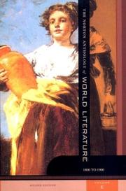 Cover of: The Norton Anthology of World Literature by Sarah N. Lawall