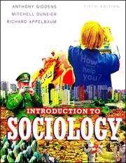Cover of: Introduction to Sociology by Anthony Giddens, Mitchell Duneier, Richard P. Appelbaum
