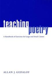 Cover of: Teaching Poetry by Allan J. Gedalof, Allan J. Gedalof