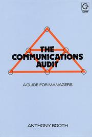 Cover of: The Communications Audit by Anthony Booth