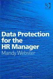 Cover of: Data Protection for the Hr Manager