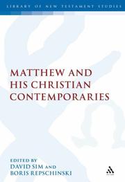 Cover of: Matthew and His Christian Contemporaries (Library of New Testament Studies)