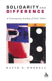 Cover of: Solidarity And Difference: A Contemporary Reading Of Paul's Ethics
