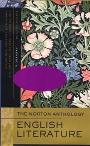 Cover of: The Norton Anthology of English Literature, Volumes D-F by 